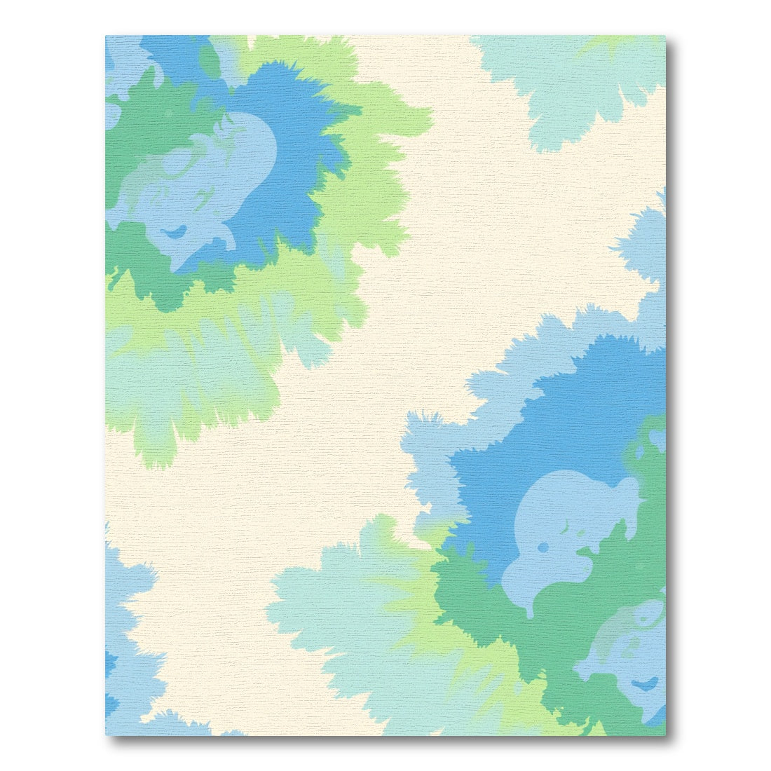 Dreamy Blue Green Cloud Burst Rug