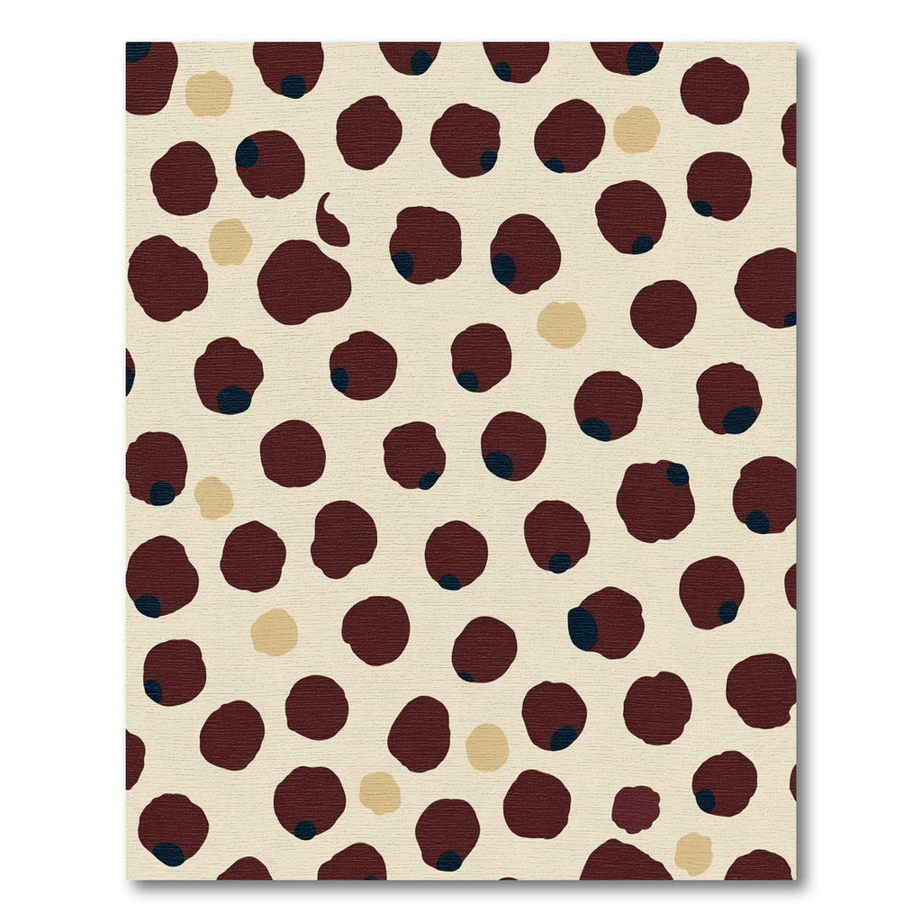 Crimson Polka Dot Scatter Rug
