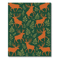Orange Deer Green Foliage Medley Rug