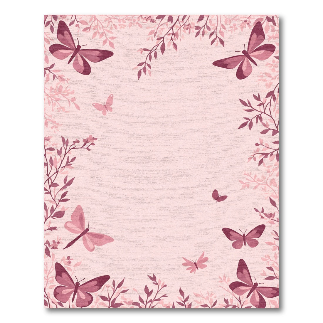 Rose Garden Butterfly Sprig Border Rug