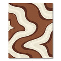 Retro Cream Chocolate Swirl Rug