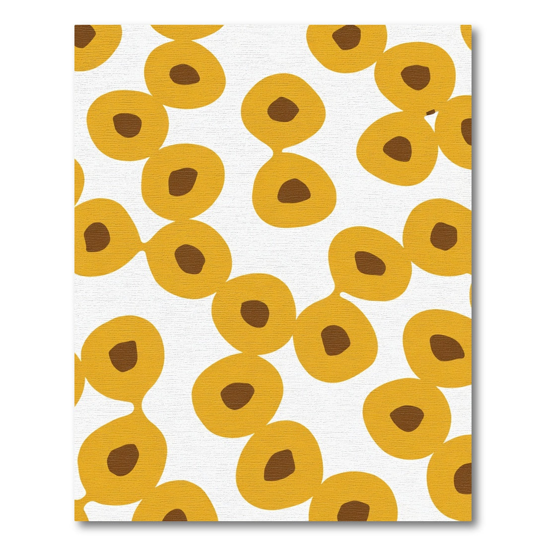 Golden Ochre Abstract Circles Rug