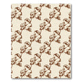 Retro Dark Brown Floral Scroll Rug