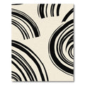 Monochrome Brushstroke Swirl Composition Rug