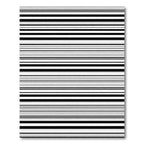 Black White Gray Linear Stripe Rug