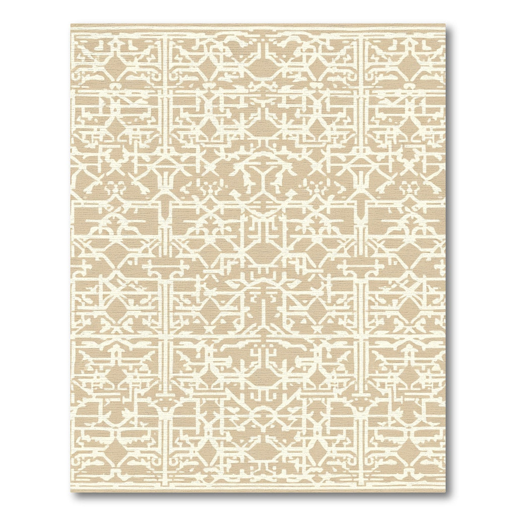 Neutral White Geometric Lattice Rug