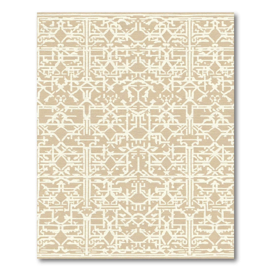 Neutral White Geometric Lattice Rug
