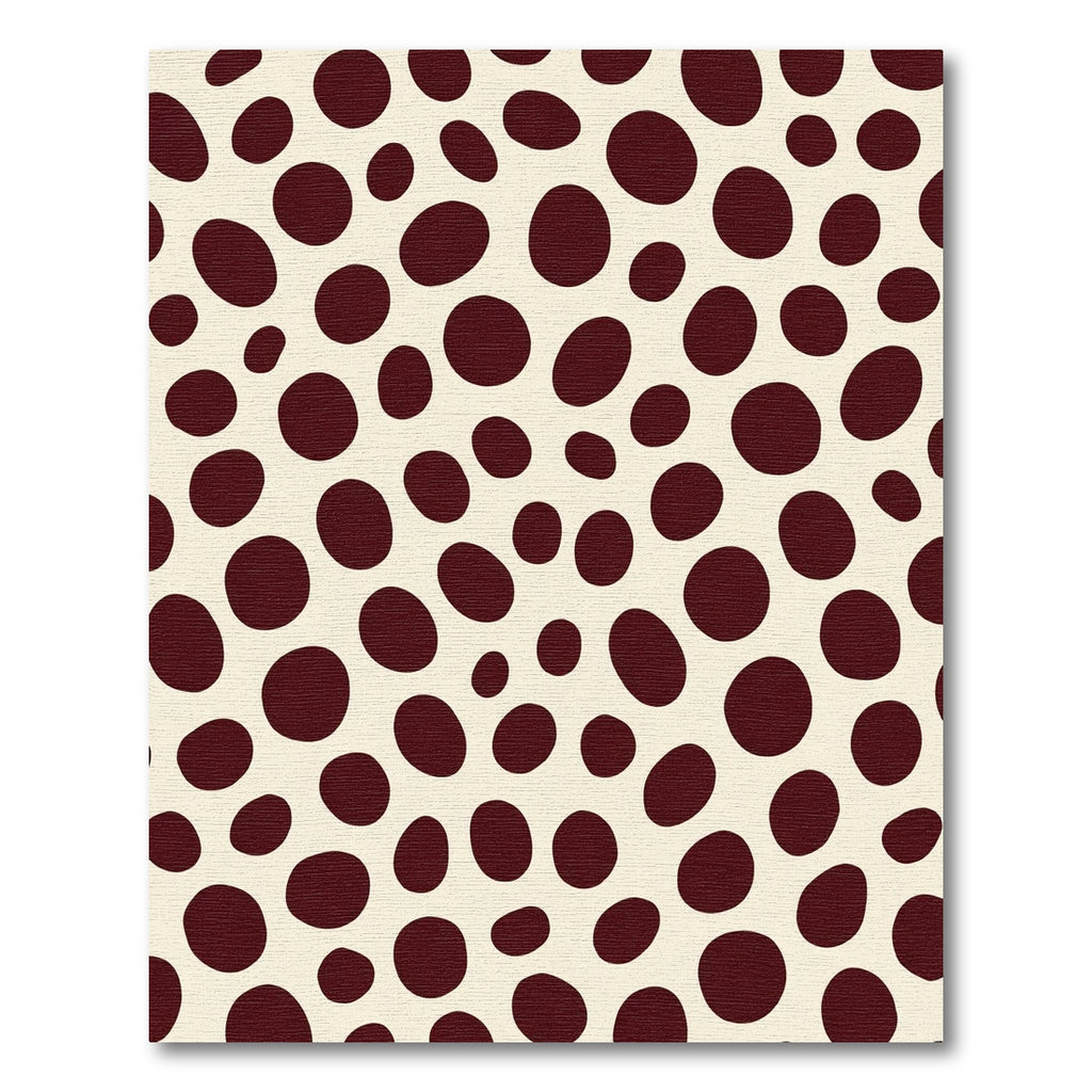 Deep Crimson Polka Dot Spotting Rug