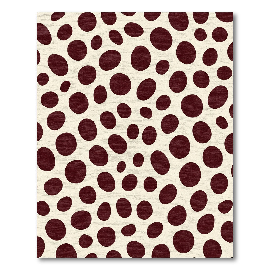 Deep Crimson Polka Dot Spotting Rug