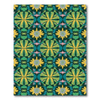 Emerald Yellow Floral Abstraction Rug