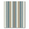 Modern Earthy Blue Stripe Rug