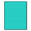 Aqua White Linear Grid Overlay Rug