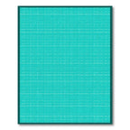 Aqua White Linear Grid Overlay Rug