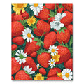 Red Strawberry Daisy Garden Collection Rug