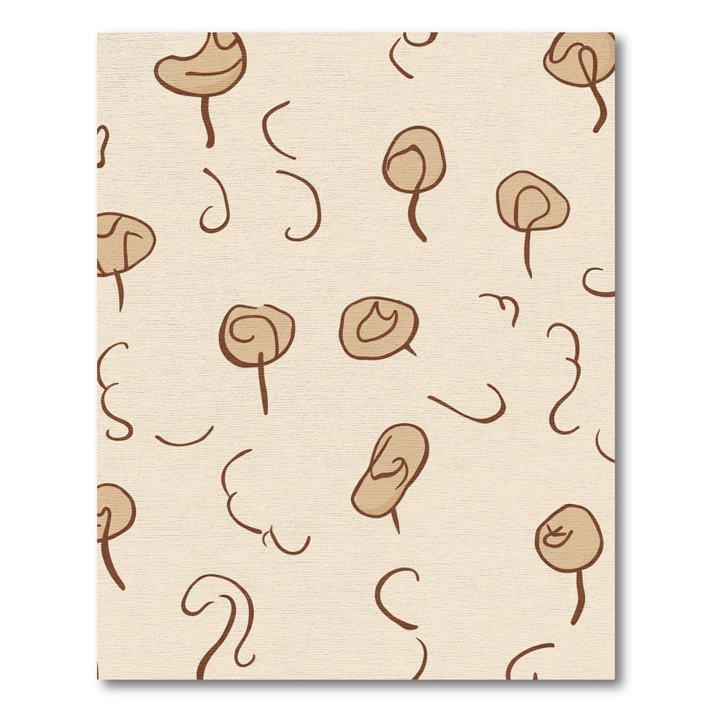 Minimalist Earthy Tan Abstract Shapes Rug