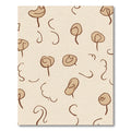 Minimalist Earthy Tan Abstract Shapes Rug