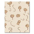 Minimalist Earthy Tan Abstract Shapes Rug