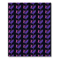Purple Pink Flying Bat Pattern Rug