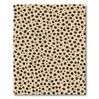 Cheetah Spots Black Beige Overlay Rug