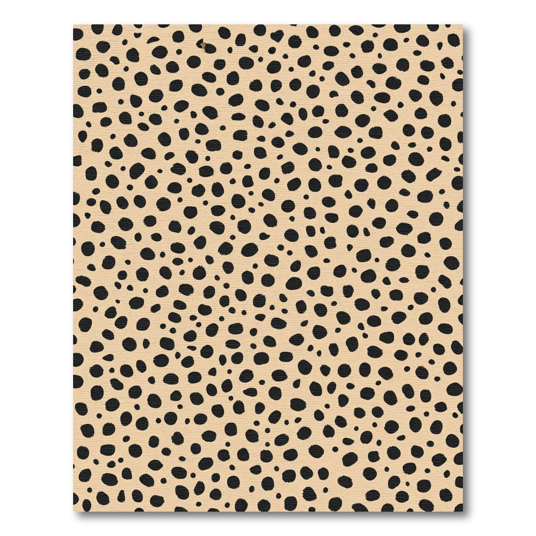 Cheetah Spots Black Beige Overlay Rug