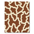 Brown Cream Animal Print Abstract Rug
