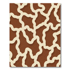Brown Cream Animal Print Abstract Rug