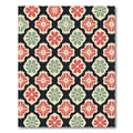 Retro Floral Quatrefoil Medallion Accent Rug