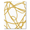 Golden Abstract Continuous Line Rug