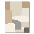 Neutral Abstract Mid Century Modern Shapes Rug