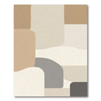 Neutral Abstract Mid Century Modern Shapes Rug