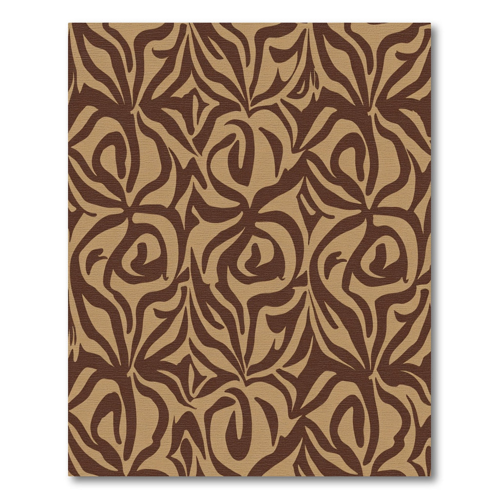 Earthy Brown Swirl Abstract Rug