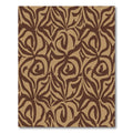 Earthy Brown Swirl Abstract Rug