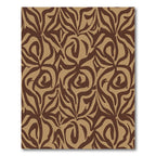 Earthy Brown Swirl Abstract Rug