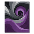Deep Purple Gray Swirl Vortex Rug