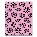 Pink Black Dot Cluster Rug