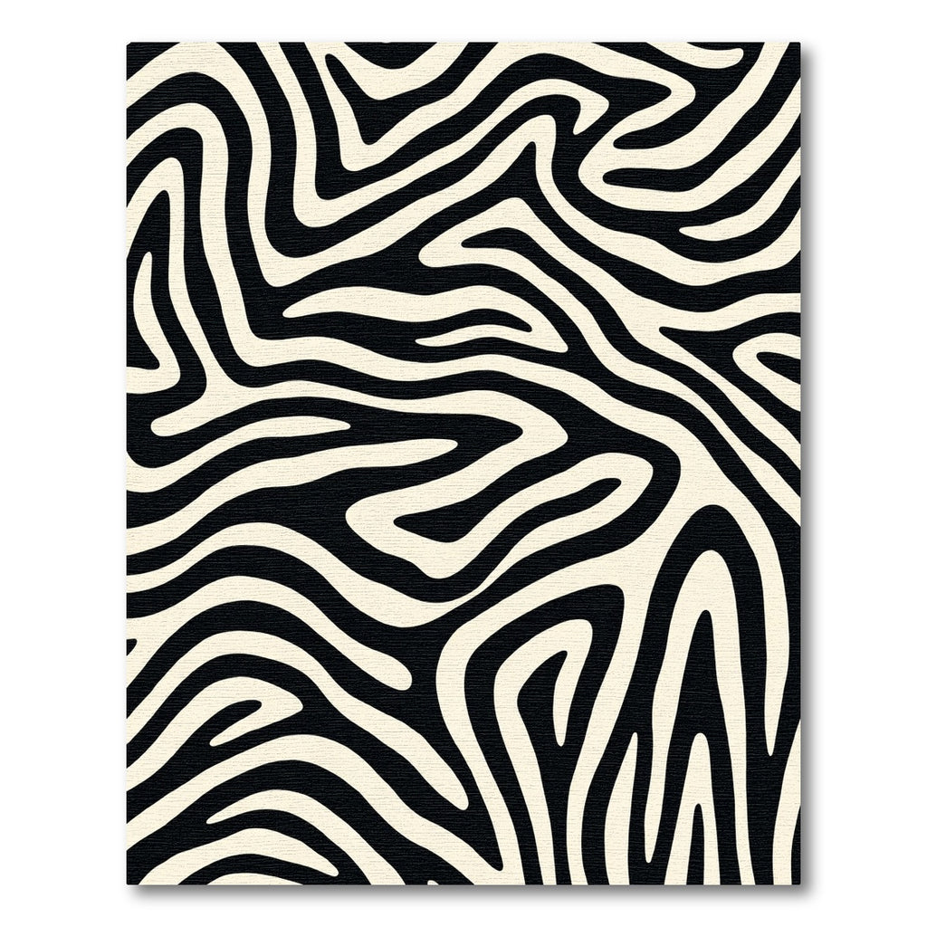 Classic Black Cream Zebra Stripes Rug