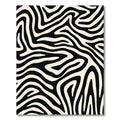 Classic Black Cream Zebra Stripes Rug