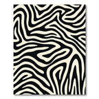 Classic Black Cream Zebra Stripes Rug