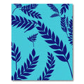 Deep Blue Fern Foliage Background Rug