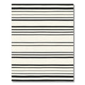 Classic Black White Striped Arrangement Rug