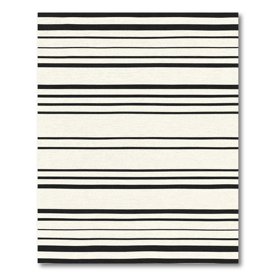 Classic Black White Striped Arrangement Rug