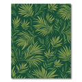 Deep Green Lush Tropical Leaf Rug