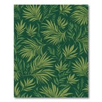 Deep Green Lush Tropical Leaf Rug