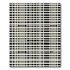 Black and Cream Grid Rectangles Rug