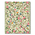 Pink Floral Garden Vine Border Rug