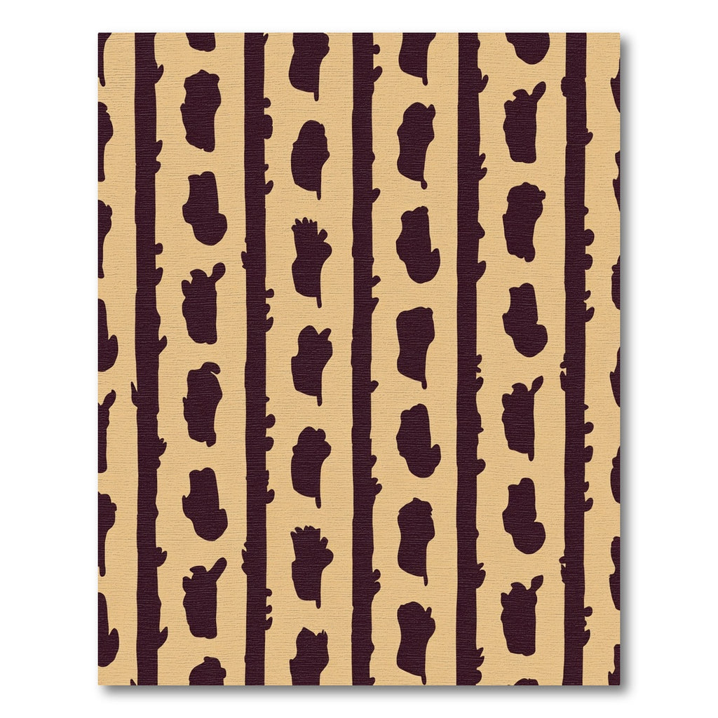 Deep Ochre Vertical Organic Shapes Rug