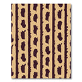 Deep Ochre Vertical Organic Shapes Rug