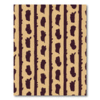 Deep Ochre Vertical Organic Shapes Rug