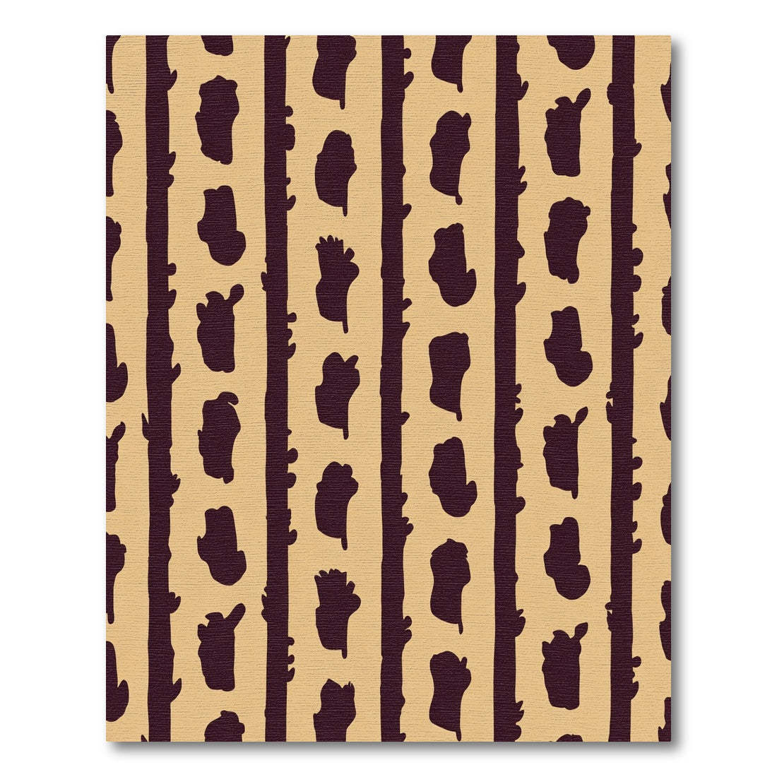 Deep Ochre Vertical Organic Shapes Rug