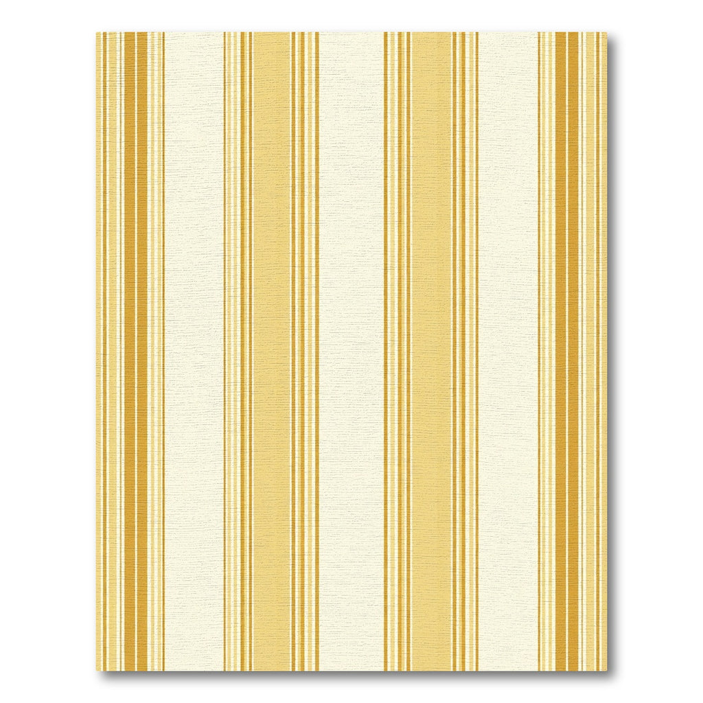 Warm Amber Striped Contemporary Rug